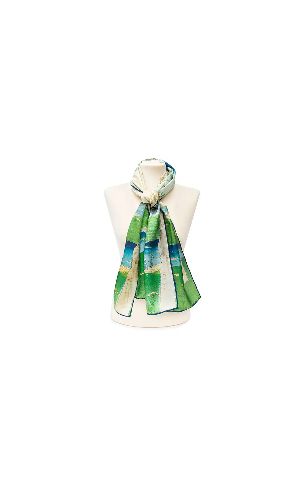 Scarves Fox and Chave Oriental Riverside Cherry Blossom Silk Habotai Scarf £42.00
