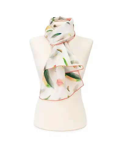 Scarves Fox and Chave Feathers Silk Habotai Scarf £42.00