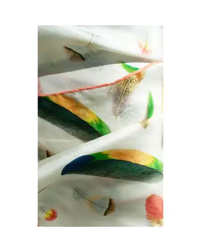 Scarves Fox and Chave Feathers Silk Habotai Scarf £42.00