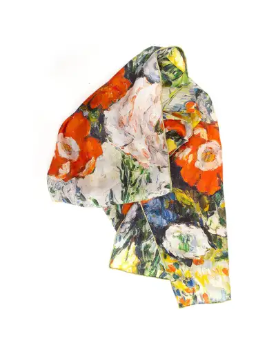 Scarves Fox and Chave Cezanne Flower Bouquet Silk Habotai Scarf £42.00