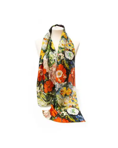 Scarves Fox and Chave Cezanne Flower Bouquet Silk Habotai Scarf £42.00