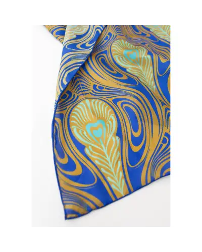 Scarves Fox and Chave Art Nouveau Peacock Feathers Silk Habotai Scarf £42.00