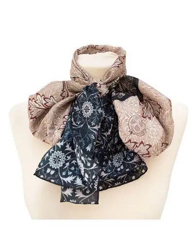 Scarves Fox and Chave Morris Natural Mix Silk Habotai Scarf £42.00