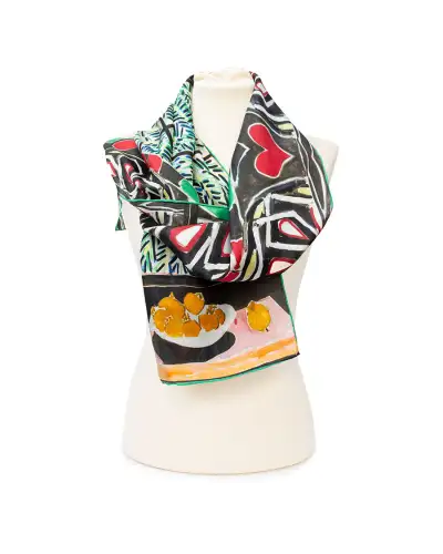 Scarves Fox and Chave Matisse Egyptian Curtain Silk Habotai Scarf £42.00