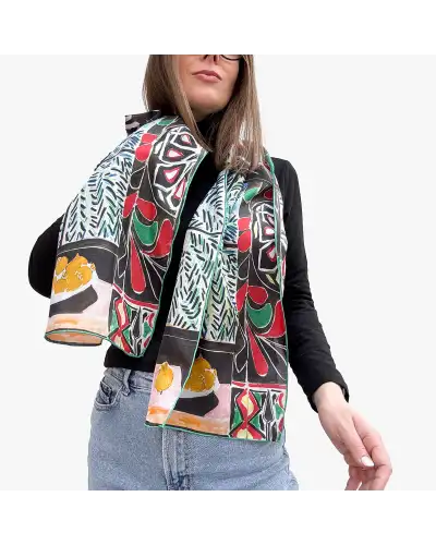 Scarves Fox and Chave Matisse Egyptian Curtain Silk Habotai Scarf £42.00