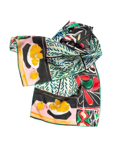 Scarves Fox and Chave Matisse Egyptian Curtain Silk Habotai Scarf £42.00