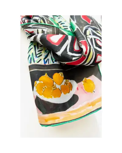 Scarves Fox and Chave Matisse Egyptian Curtain Silk Habotai Scarf £42.00