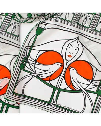 Scarves Fox and Chave Mackintosh Lady With Doves Silk Habotai Scarf £42.00