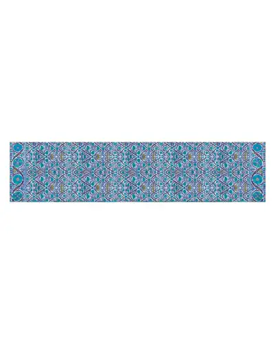 Scarves Fox and Chave Suzani Blue Silk Habotai Scarf £42.00