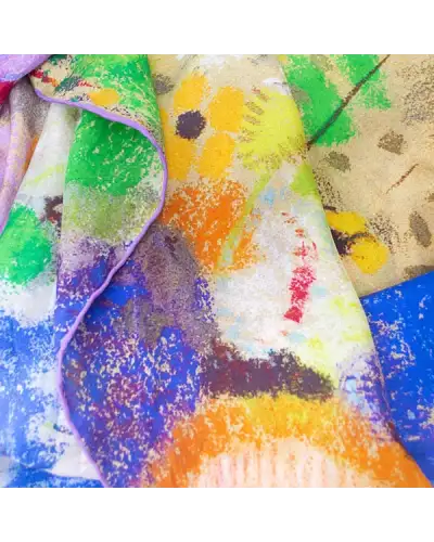 Scarves Fox and Chave Redon Violette Heymann Silk Habotai Scarf £42.00