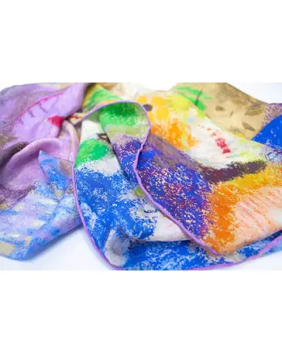 Scarves Fox and Chave Redon Violette Heymann Silk Habotai Scarf £42.00