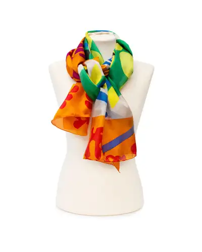 Scarves Fox and Chave Matisse Orange Silk Habotai Scarf £50.00