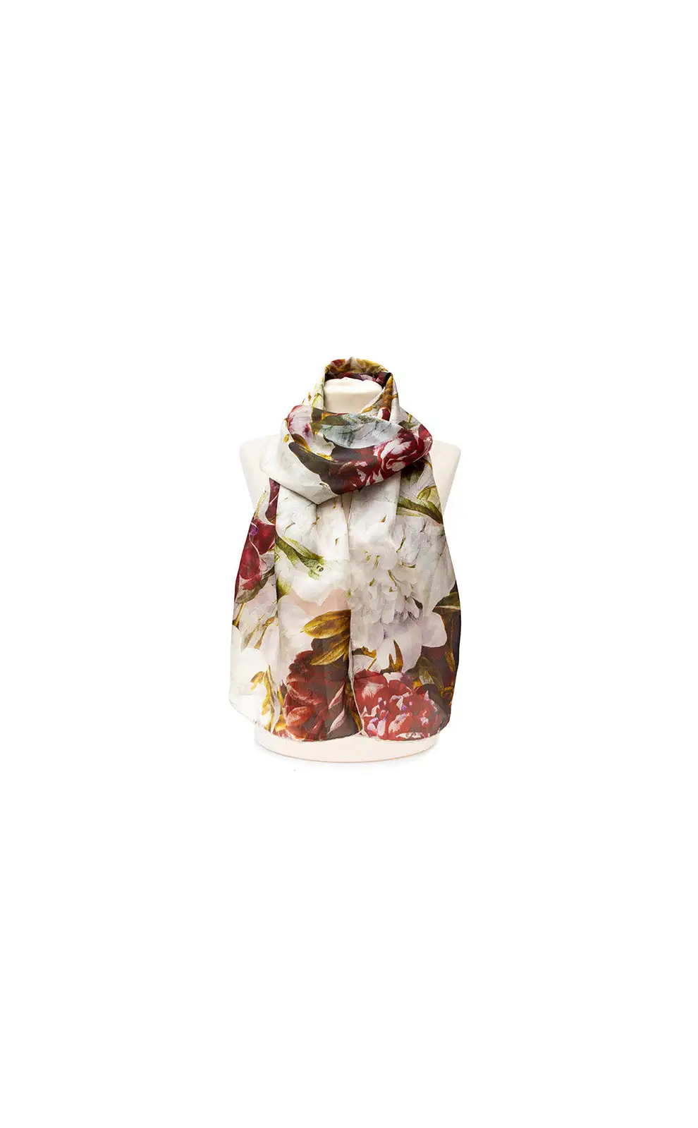 Scarves Fox and Chave Redoute Peony Silk Habotai Scarf £50.00