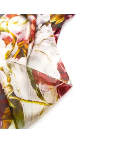 Scarves Fox and Chave Redoute Peony Silk Habotai Scarf £50.00