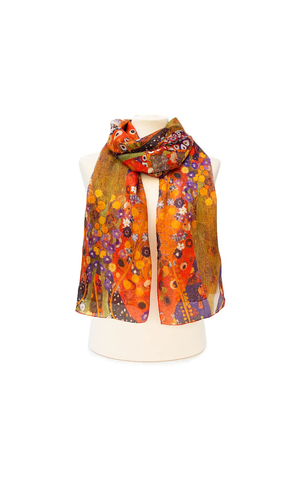 Scarves Fox and Chave Klimt Water Serpents Silk Habotai Scarf £50.00