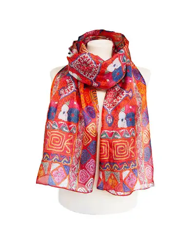 Scarves Fox and Chave Samawah Carpet Silk Habotai Scarf £50.00
