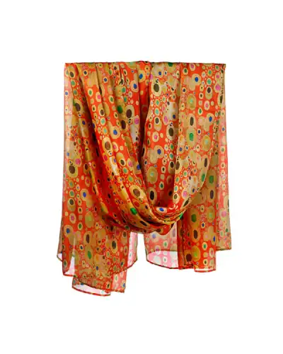 Scarves Fox and Chave Klimt Red Habotai Silk Wrap £45.00