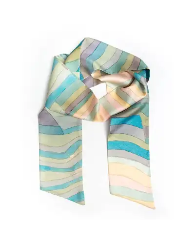 Scarves Fox and Chave Paul Klee Steep Coast Skinny Silk Scarf £27.00