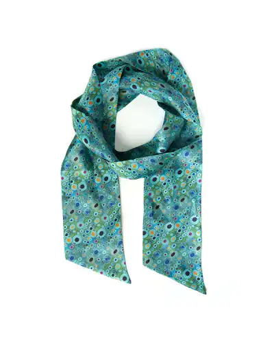 Scarves Fox and Chave Klimt Turquoise Skinny Silk Scarf £27.00