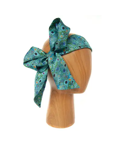 Scarves Fox and Chave Klimt Turquoise Skinny Silk Scarf £27.00