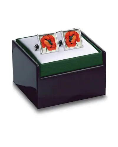Others Fox and Chave Remembrance Poppy Cufflinks £29.00