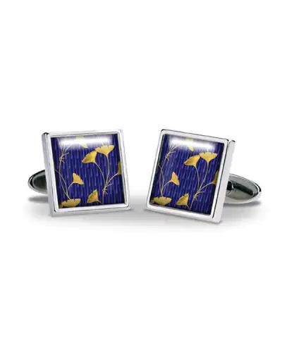Others Fox and Chave Enamel Ginkgo Leaf Cufflinks £29.00