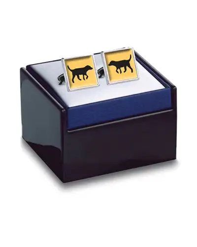 Others Fox and Chave Black Lab Gold Cufflinks-FC-48-312 £29.00