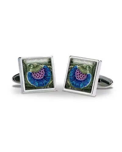 Others Fox and Chave De Morgan Flowers Blue Cufflinks £29.00