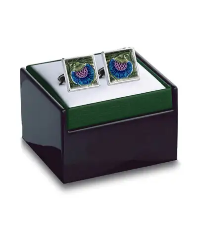 Others Fox and Chave De Morgan Flowers Blue Cufflinks-FC-48-039 £29.00