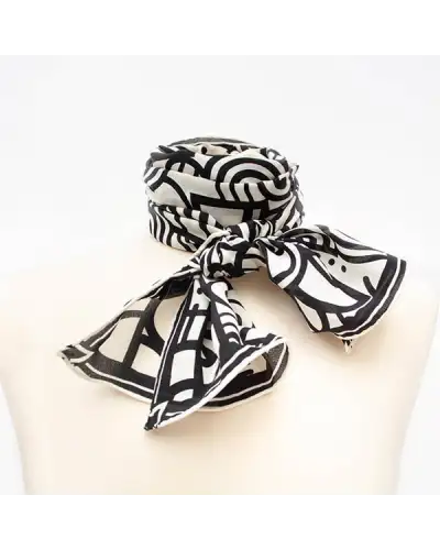 Scarves Fox and Chave Deco Scroll Crêpe De Chine Silk Scarf £45.00