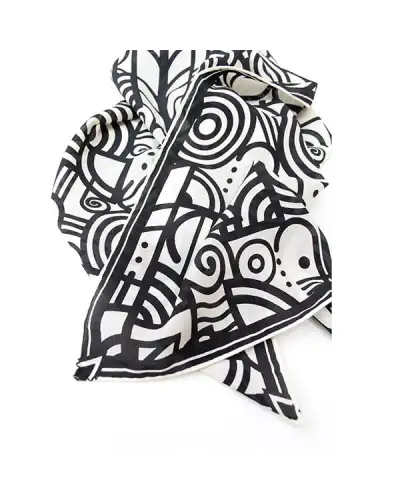Scarves Fox and Chave Deco Scroll Crêpe De Chine Silk Scarf £45.00
