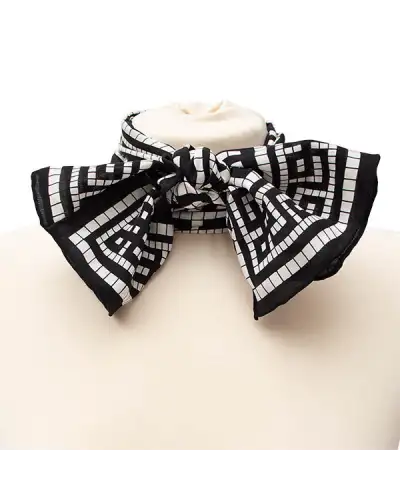 Scarves Fox and Chave Greek Key Crepe De Chine Silk Scarf £45.00