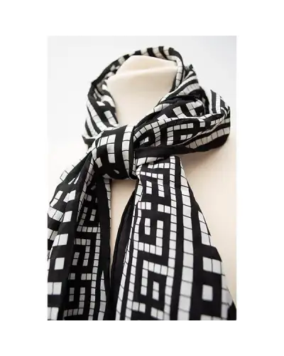 Scarves Fox and Chave Greek Key Crepe De Chine Silk Scarf £45.00