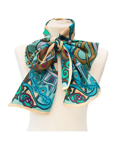 Scarves Fox and Chave Celtic Phoenix Crepe De Chine Scarf £45.00