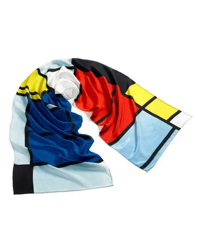 Scarves Fox and Chave Mondrian Crepe De Chine Scarf £45.00