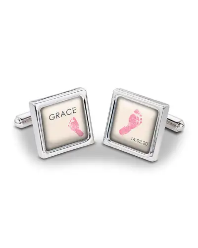 Others Fox and Chave Baby Hands and Feet Cufflinks Pink £36.00