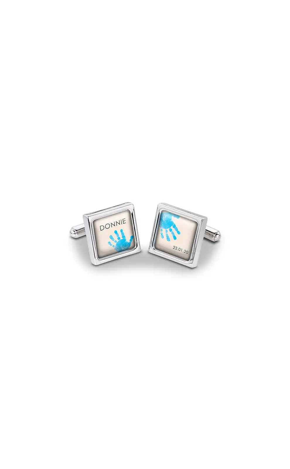 Others Fox and Chave Baby Hands and Feet Cufflinks Blue £36.00