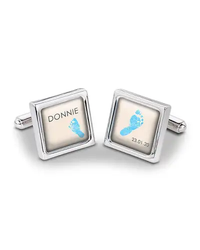 Others Fox and Chave Baby Hands and Feet Cufflinks Blue £36.00