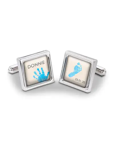 Others Fox and Chave Baby Hands and Feet Cufflinks Blue £36.00