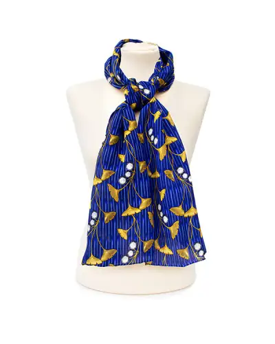 Scarves Fox and Chave Enamel Ginkgo Leaf Crêpe De Chine Scarf £45.00