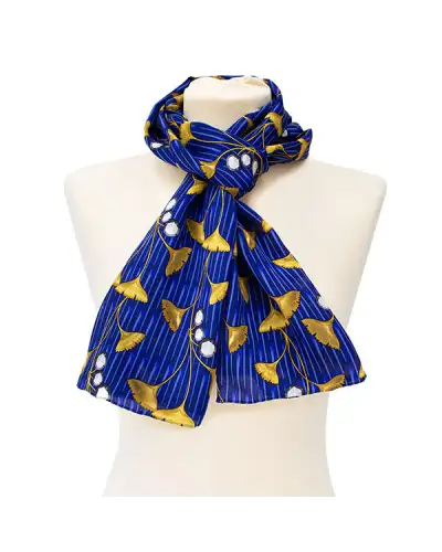 Scarves Fox and Chave Enamel Ginkgo Leaf Crêpe De Chine Scarf £45.00