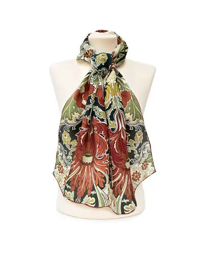 Scarves Fox and Chave Morris Dovedale Crêpe De Chine Scarf £45.00