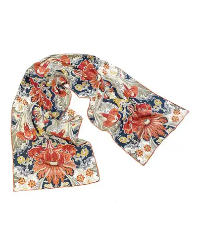 Scarves Fox and Chave Morris Dovedale Crêpe De Chine Scarf £45.00