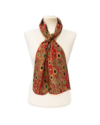 Scarves Fox and Chave Klimt Red Crêpe De Chine Scarf £45.00