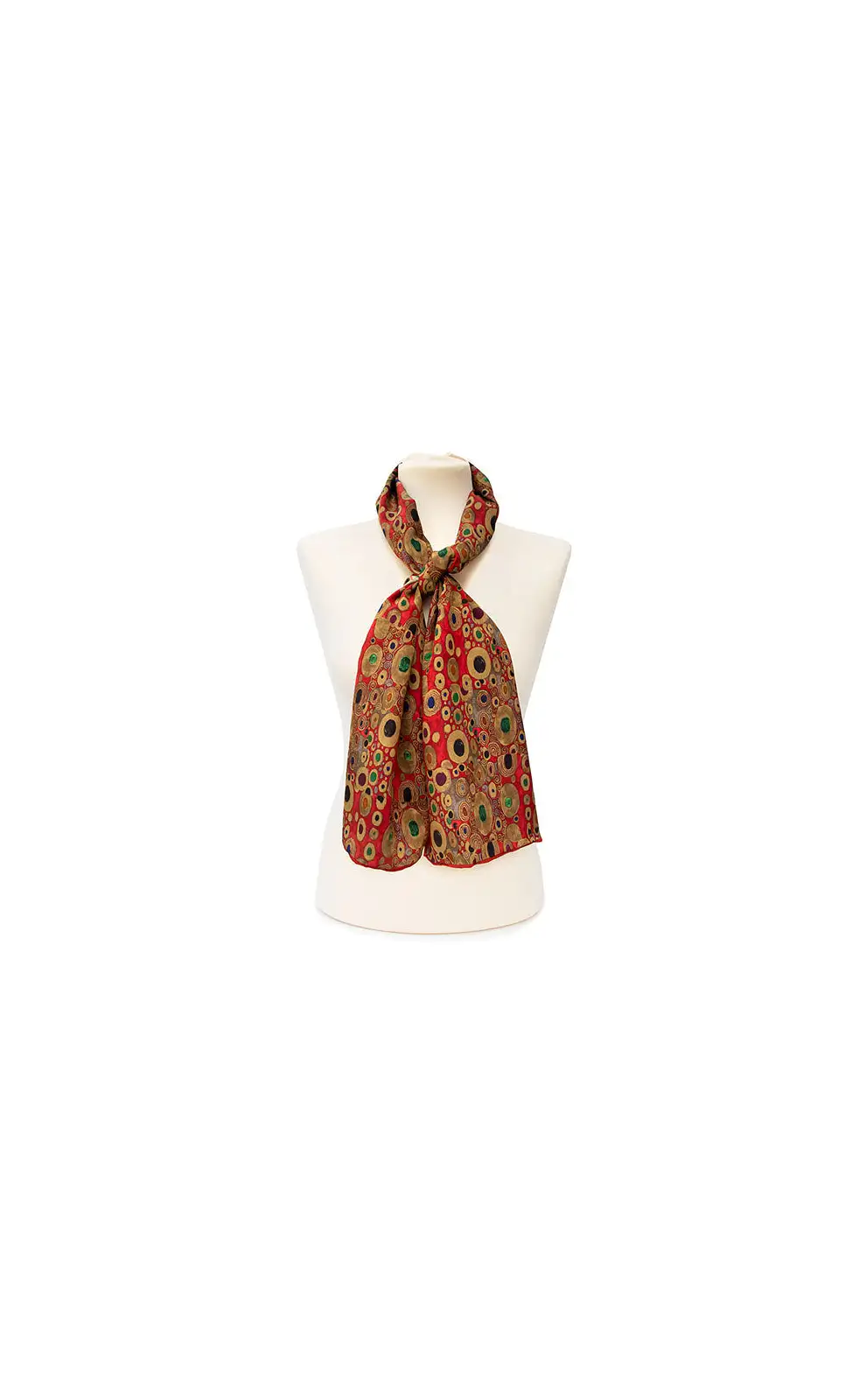 Scarves Fox and Chave Klimt Red Crêpe De Chine Scarf £45.00