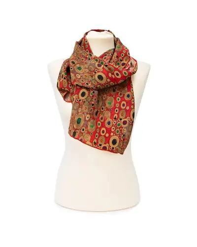 Scarves Fox and Chave Klimt Red Crêpe De Chine Scarf £45.00