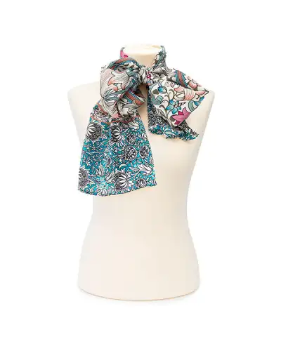 Scarves Fox and Chave Morris Golden Lily Pink Crepe De Chine Scarf £45.00