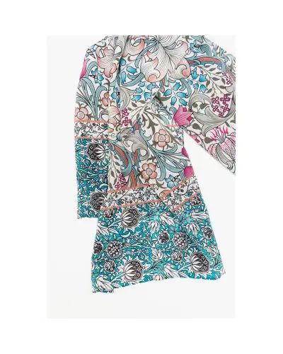 Scarves Fox and Chave Morris Golden Lily Pink Crepe De Chine Scarf £45.00