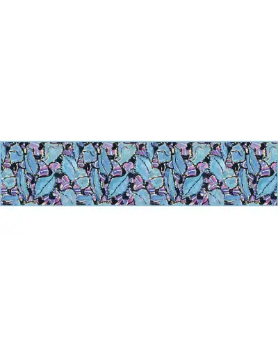 Scarves Fox and Chave Klimt Turquoise and Pink Crepe De Chine Scarf £45.00