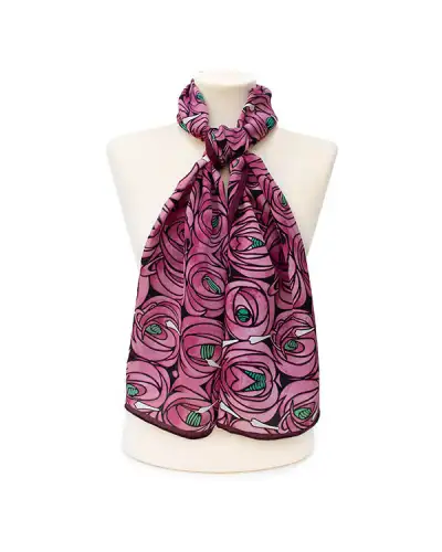 Scarves Fox and Chave Mackintosh Rose and Teardrop Crêpe De Chine Scarf £45.00